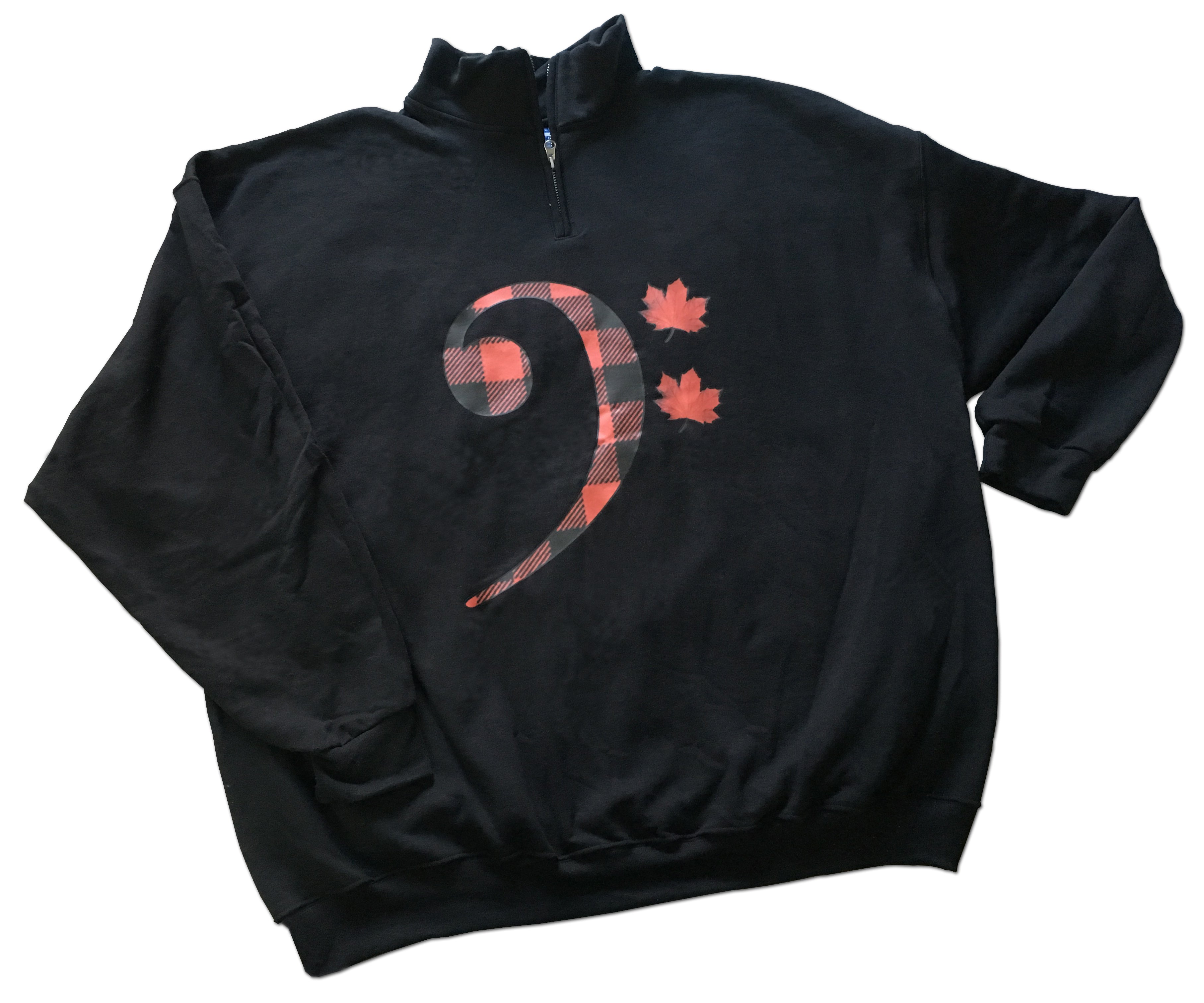 Red Leaf Bass Clef Sweatshirt