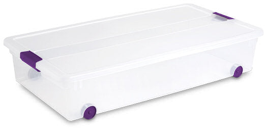 Sterilite 60qrt / 57 liter Clearview under bed storage box